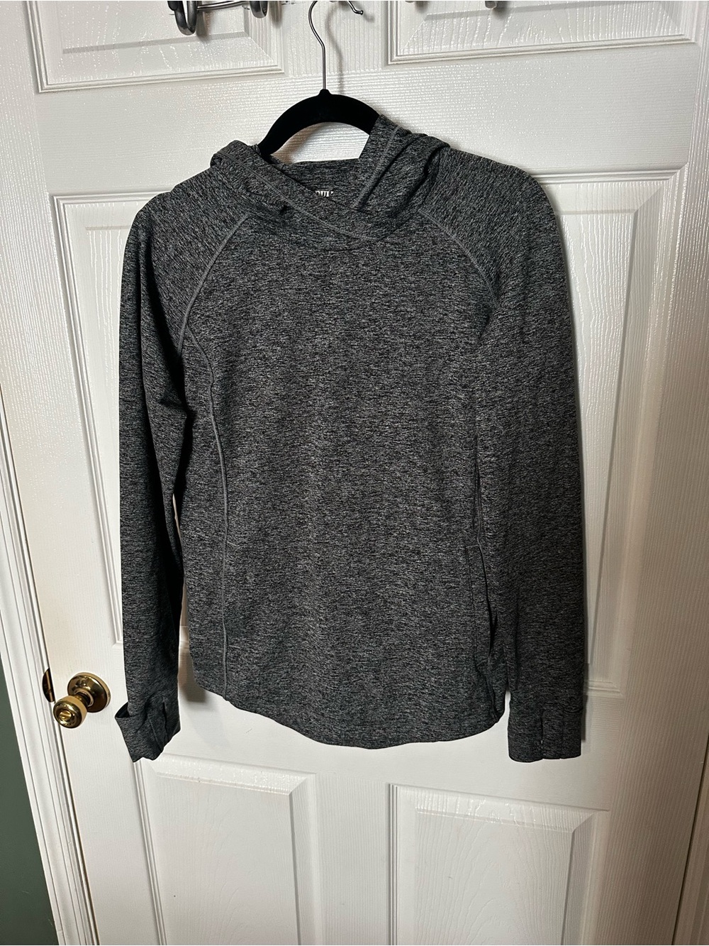 Duluth Trading Co Dark Heather Gray Women's Hooded Pullover